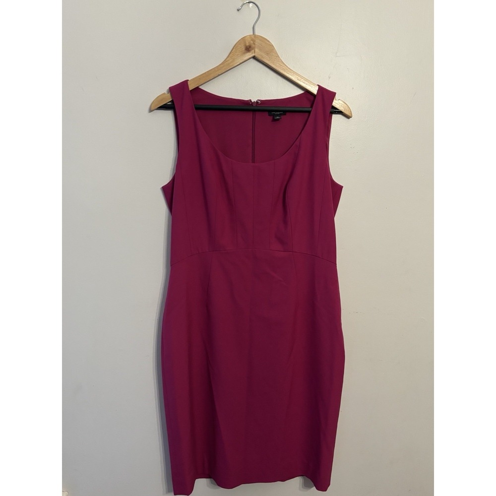 Ann Taylor Women's Fuchsia Pink‎ Sleeveless Dress Stretch Lined Size 10